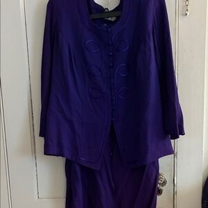 Elegant Purple Skirt Set